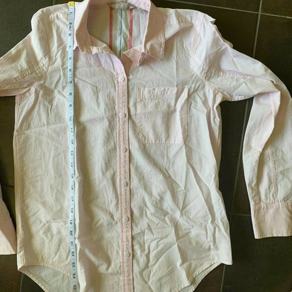 Athleta Blouse Button Down Top Shirt collared Lightweight Blush Pink Sz XXS - Picture 9 of 10